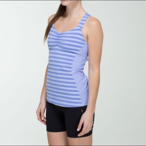 Lululemon Striped Cut Out Back Tank - Picture 3 of 8